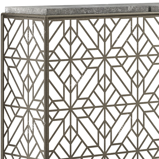 Elegant Angeline Hooker Console 3D model image 3