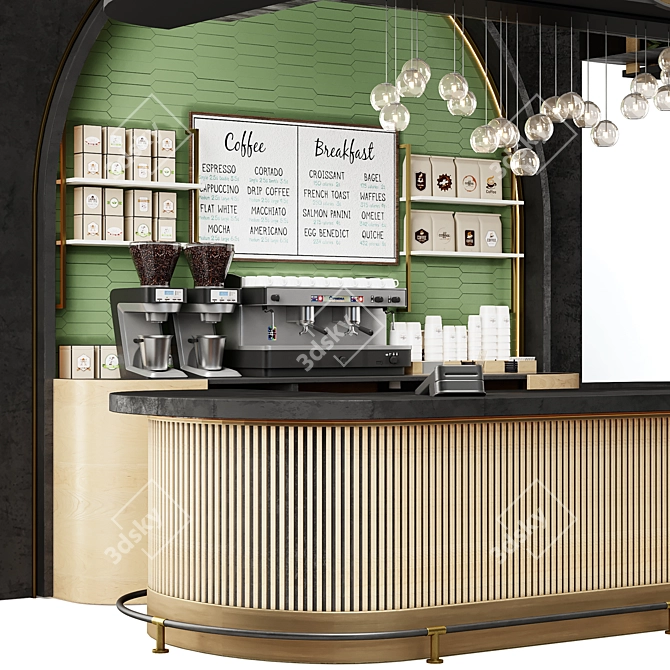 Cafe Fusion Stand 3D model image 3