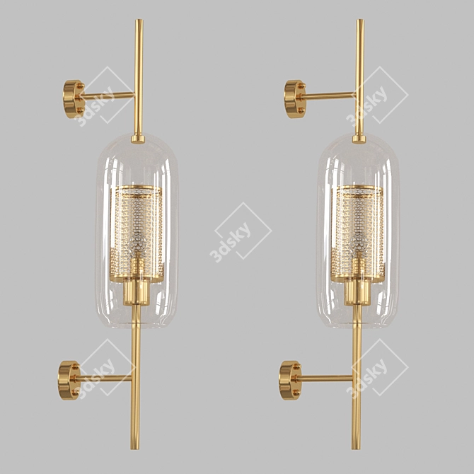 Elegant Kaiser Wall Lamp 3D model image 1