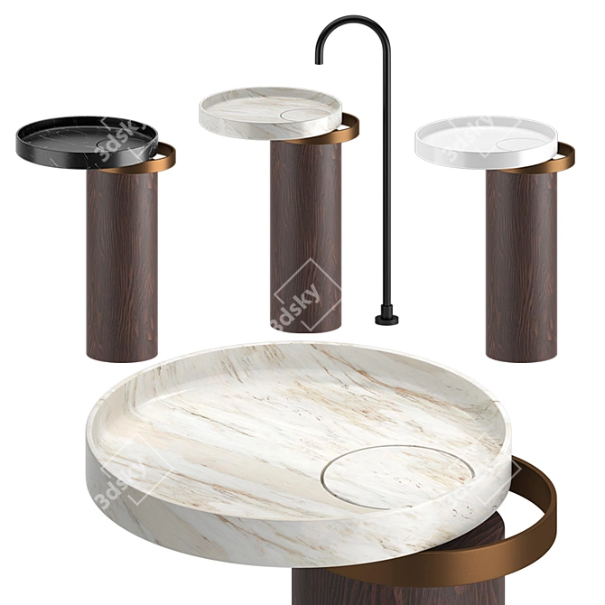 Italian Eccentrico Washbasin: Luxurious Design 3D model image 1