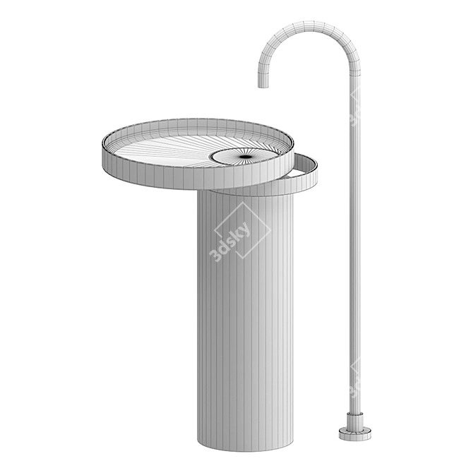 Italian Eccentrico Washbasin: Luxurious Design 3D model image 5
