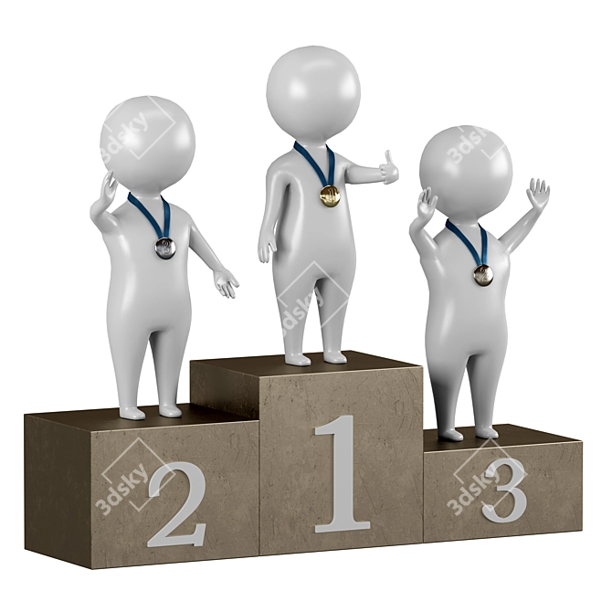 3D Men 1: Empowering Success 3D model image 1