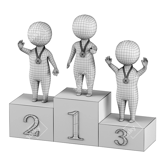 3D Men 1: Empowering Success 3D model image 7