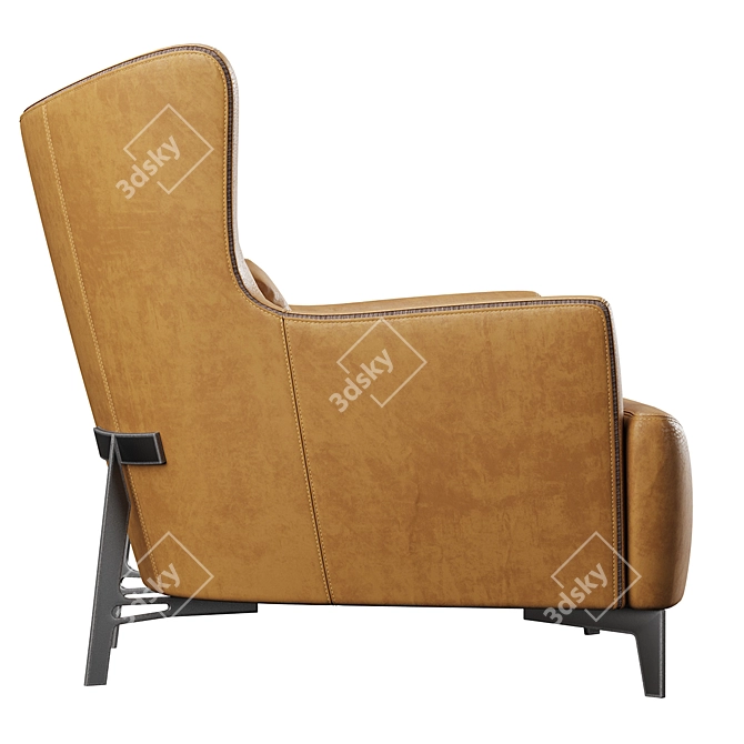 Borzalino Harmony Armchair: Customizable Elegance 3D model image 4
