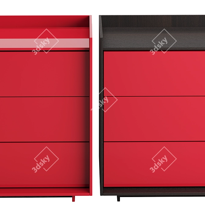 Modern Pianca Kyoto Dresser 3D model image 4