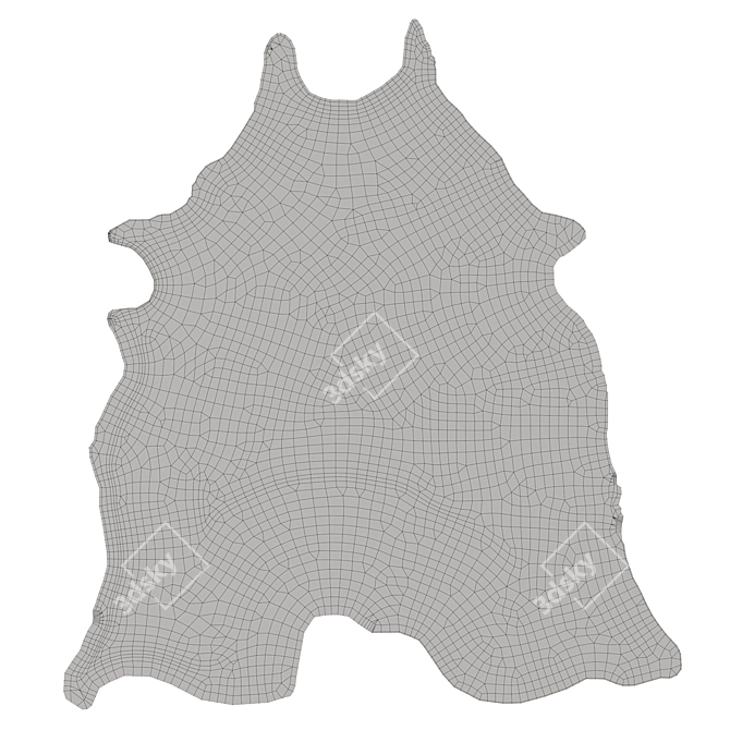 Luxury Animal Print Rug 3D model image 3