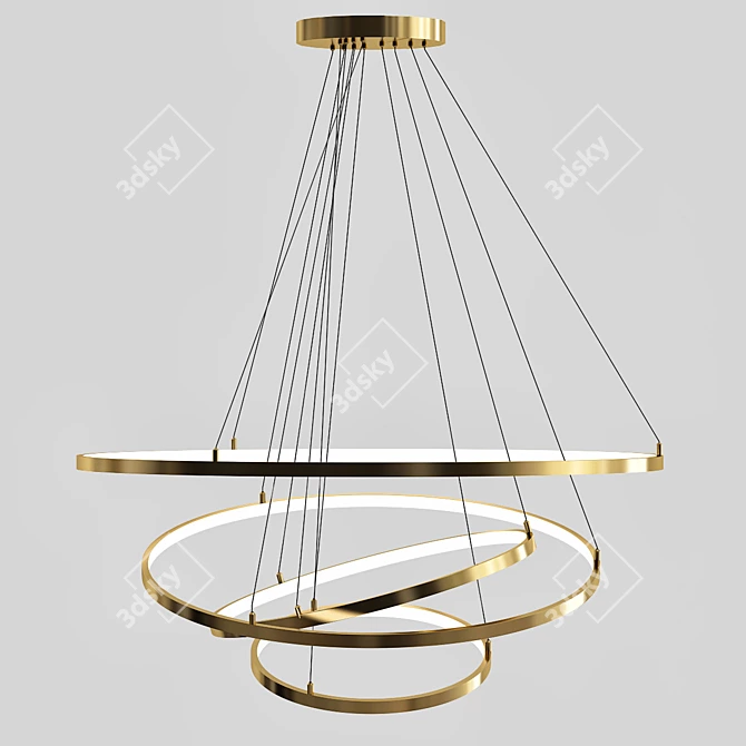 Modern Gateway Pendant Light 3D model image 1