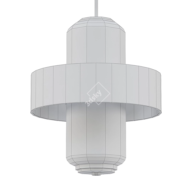 Elegant Melrose Pendant Light 3D model image 2