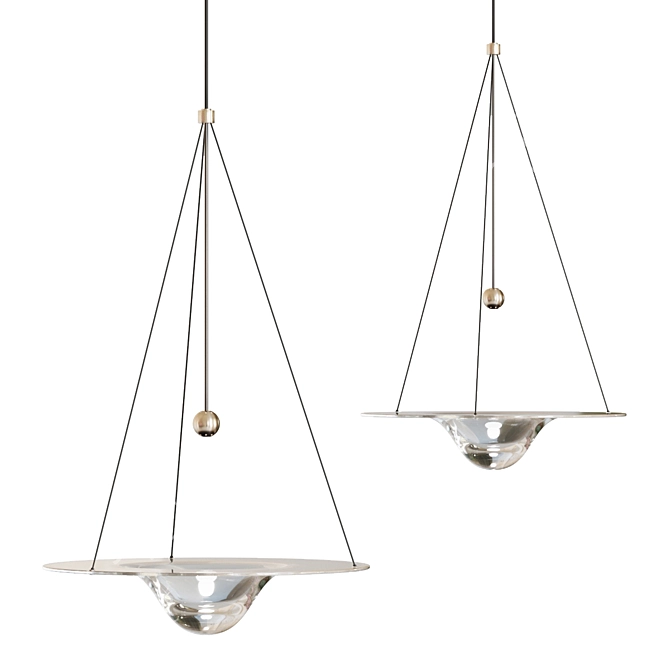 Modern Clear Glass Pendant Lamp 3D model image 4