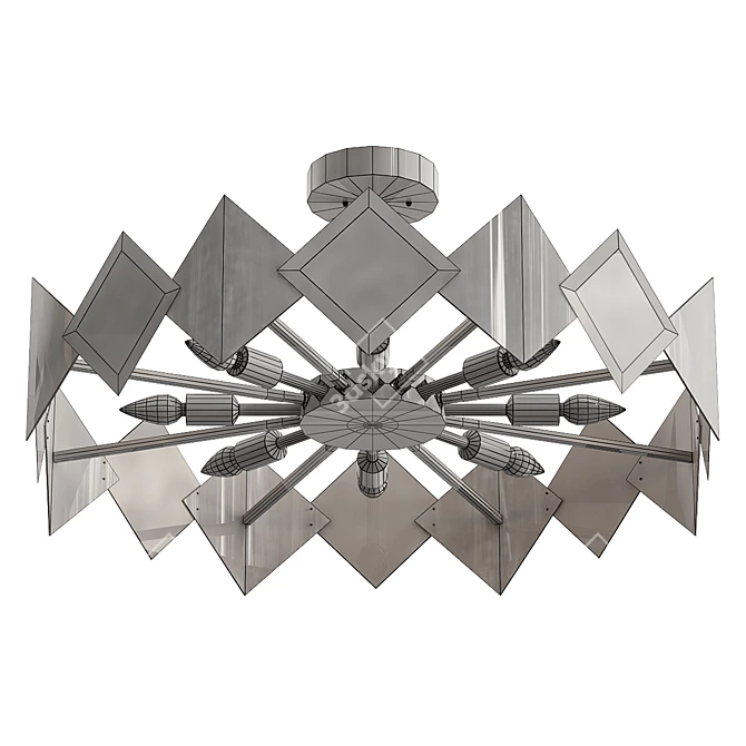 Modern Origami Chandelier: Eurosvet 3D model image 2