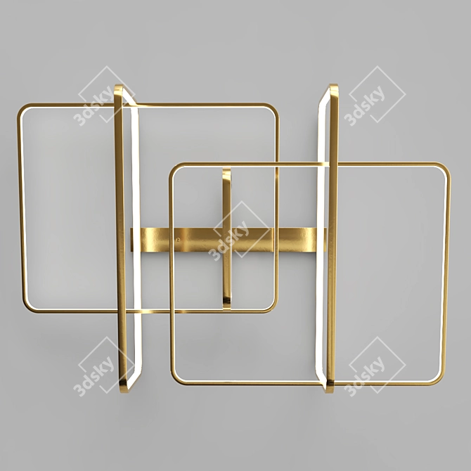 Geometric LED Luminaire 3D model image 1