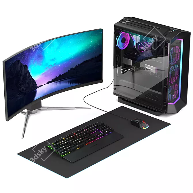 Ultimate PC Gamer Set 3D model image 4