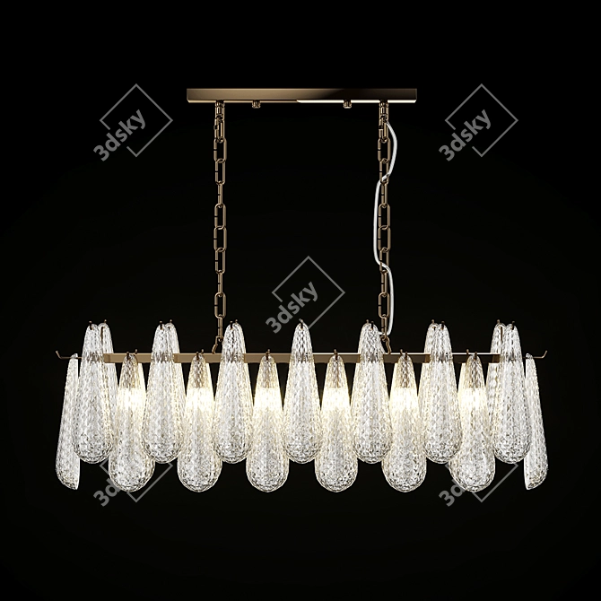 Elegant Brass Rada Lamp 3D model image 1