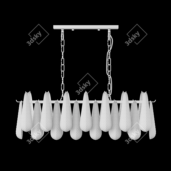 Elegant Brass Rada Lamp 3D model image 2