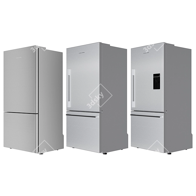 Fisher & Paykel Set 1 Fridges: Stylish and Spacious 3D model image 2