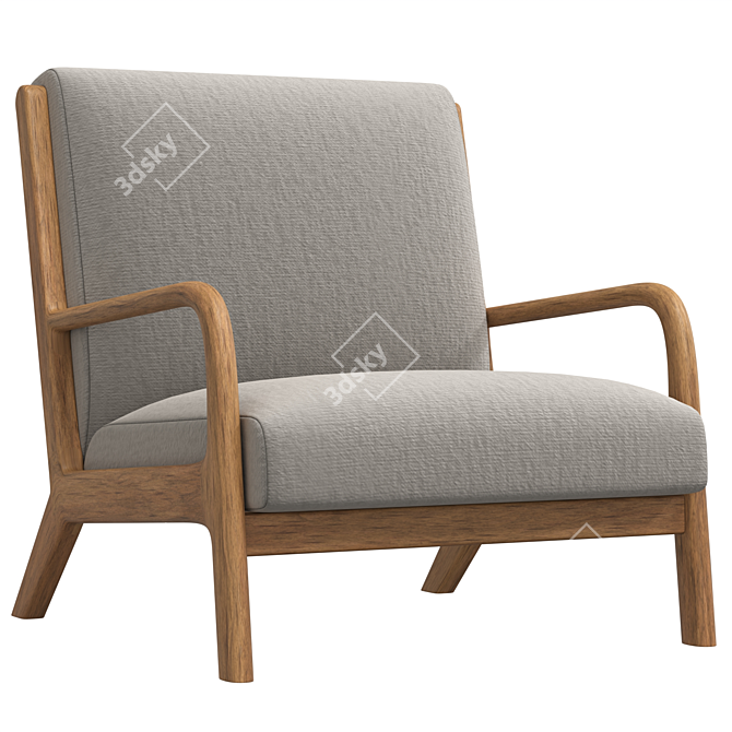 Elegant Ronaldo Armchair 3D model image 1