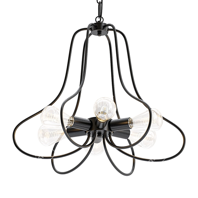 Elegant Pendant Light Latina 3D model image 1