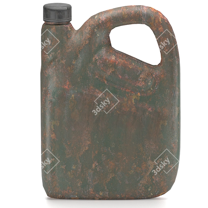 Rustic Metal Canister - Vintage Storage Solution 3D model image 1