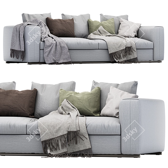 Flexform Asolo 270XB: Stylish Corner Sofa 3D model image 3