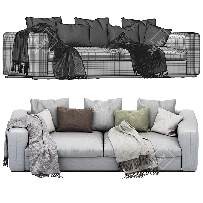 Flexform Asolo 270XB: Stylish Corner Sofa 3D model image 4