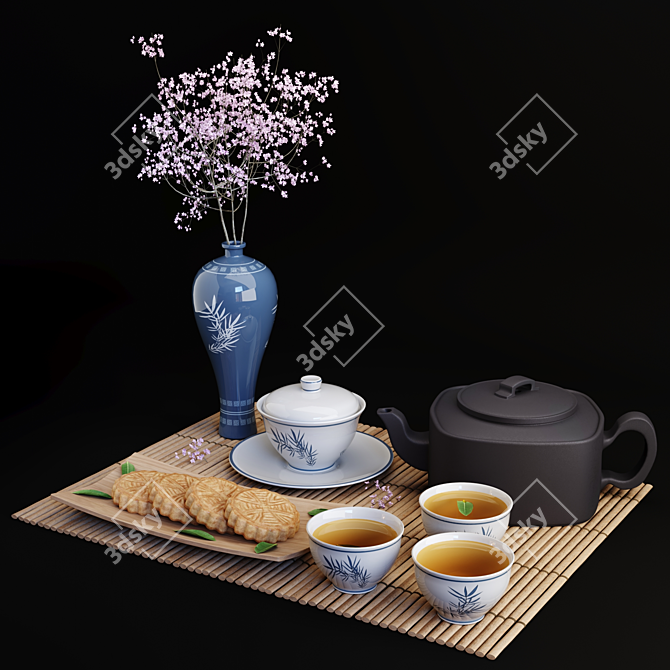 Elegant Decor Set 03 3D model image 1