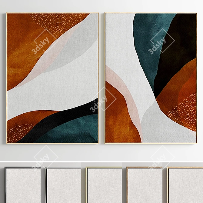 Modern Minimalist Art Frames 3D model image 1