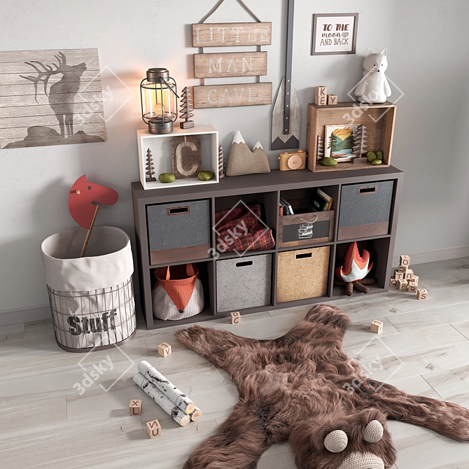 Kids' Room Decor Set 3D model image 6