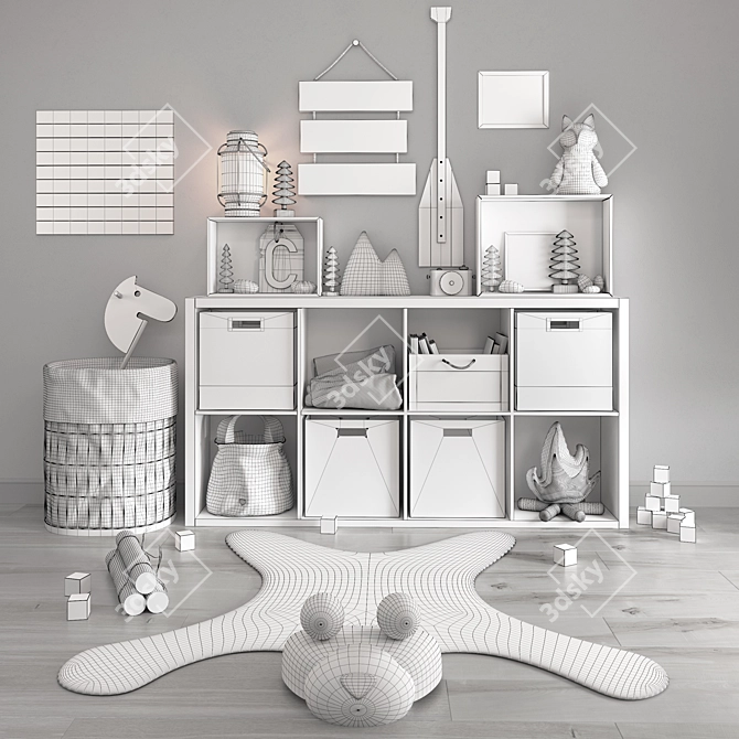 Kids' Room Decor Set 3D model image 7