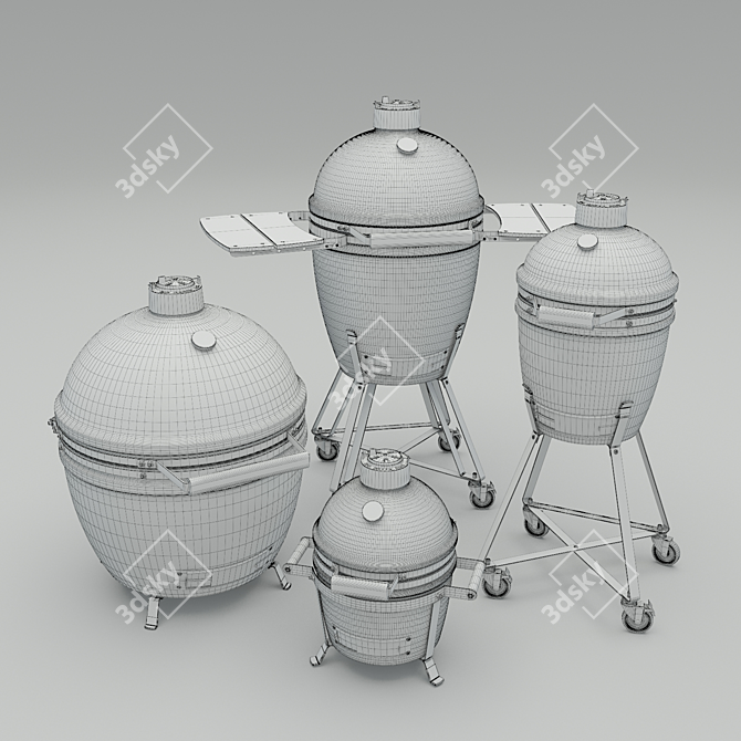 Ultimate Grilling Experience: Big Green Egg 3D model image 4