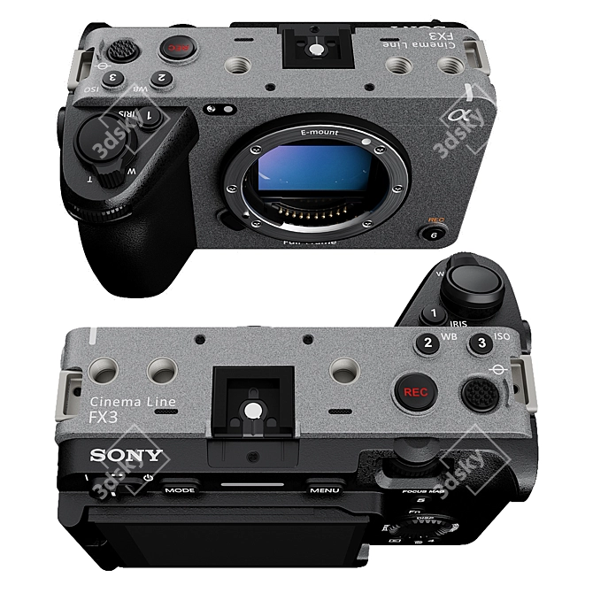 Title: Sony FX3 Full-Frame Cinema Camera 3D model image 5