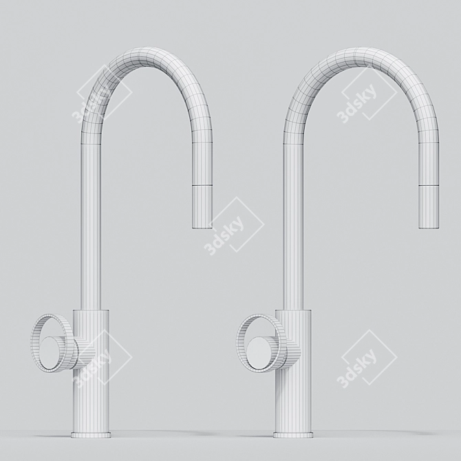 Eclissi C-Spout Pull Down Kitchen Faucet 3D model image 2