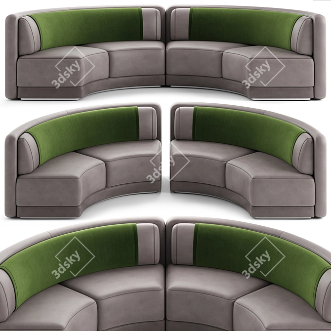 Modern Design Round Sofa 3D model image 1