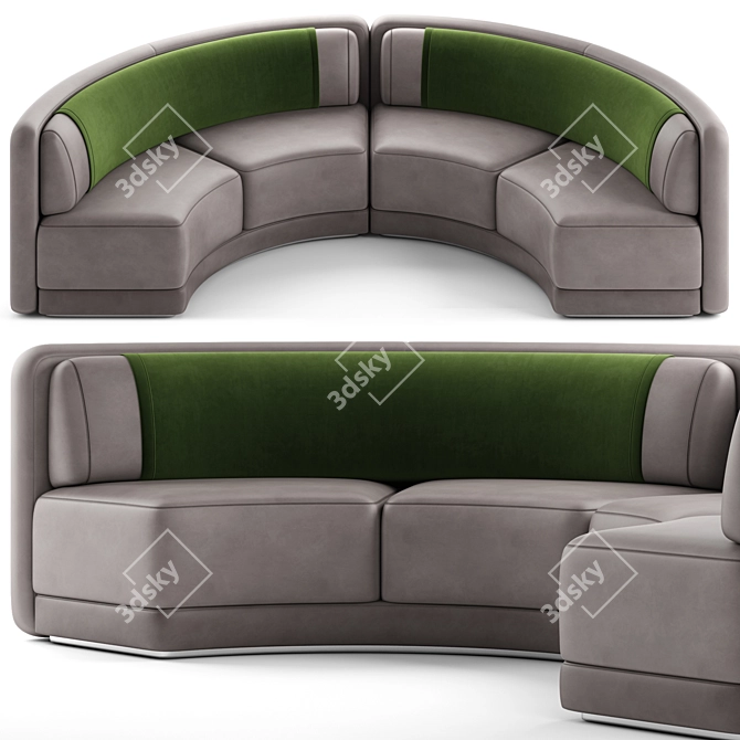 Modern Design Round Sofa 3D model image 3