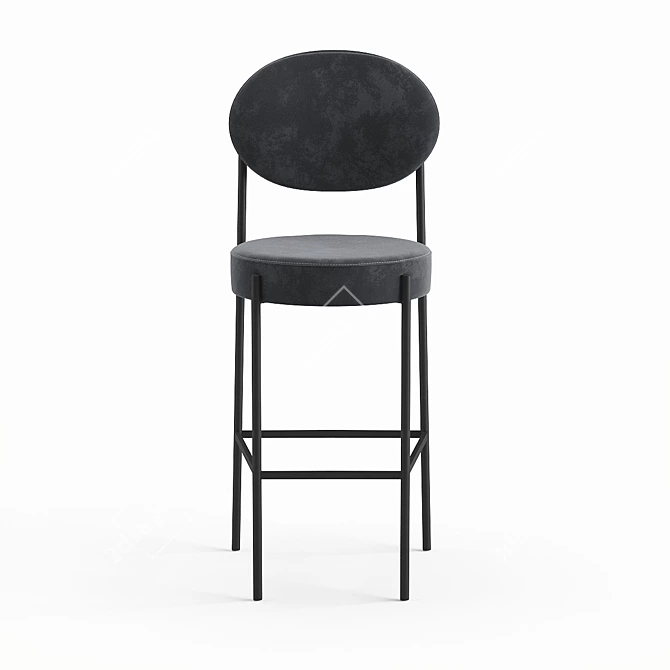 Modern Metal Bar Stool: Stool 4 High 3D model image 3