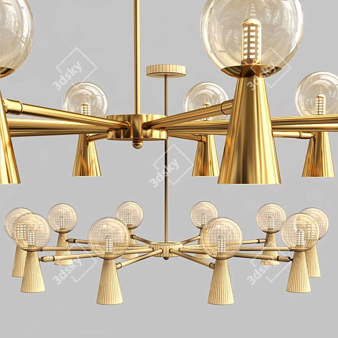 Elegant ABELINA Chandeliers with Integra 3D model image 10