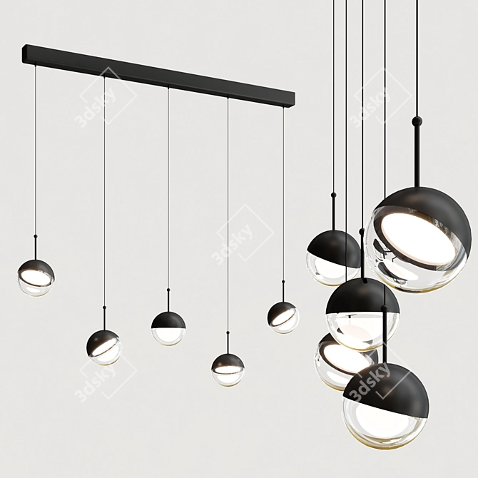 Dora Pendant Lights: Elegant Illumination Solution 3D model image 6