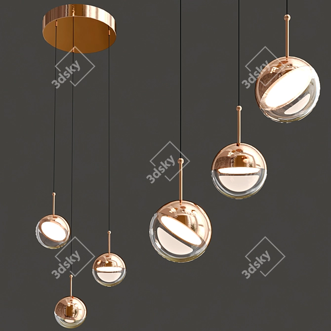 Dora Pendant Lights: Elegant Illumination Solution 3D model image 7