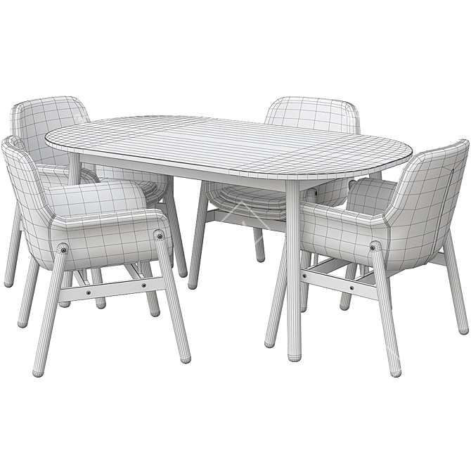 Elegant Vedbo Dining Set 3D model image 3