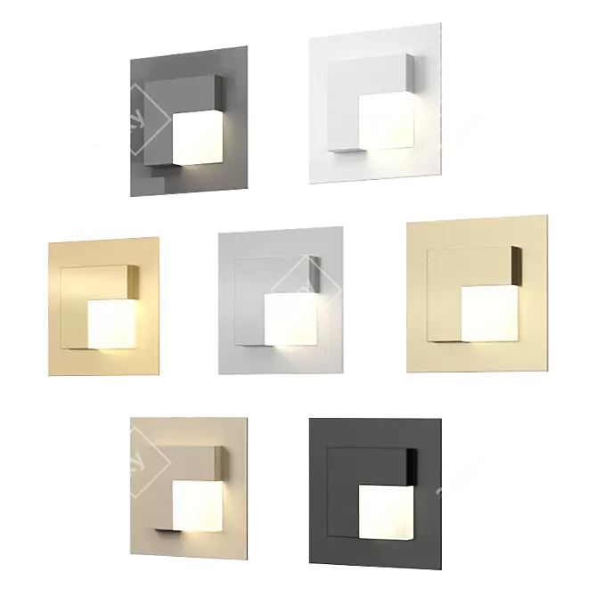 Slim LED Wall Light IT-738 3D model image 2
