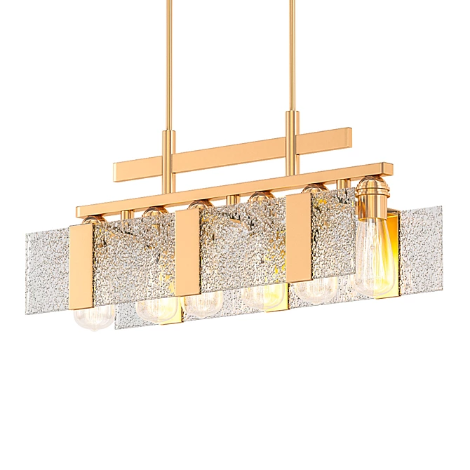 Z-Lite Seedy Glass Linear Chandelier 3D model image 1
