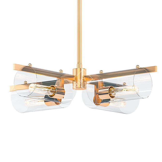 Elegant Ariel Chandelier 3D model image 1