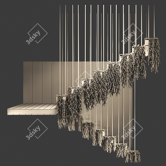 Infinite Ascend: Expandable Modern Staircase 3D model image 5