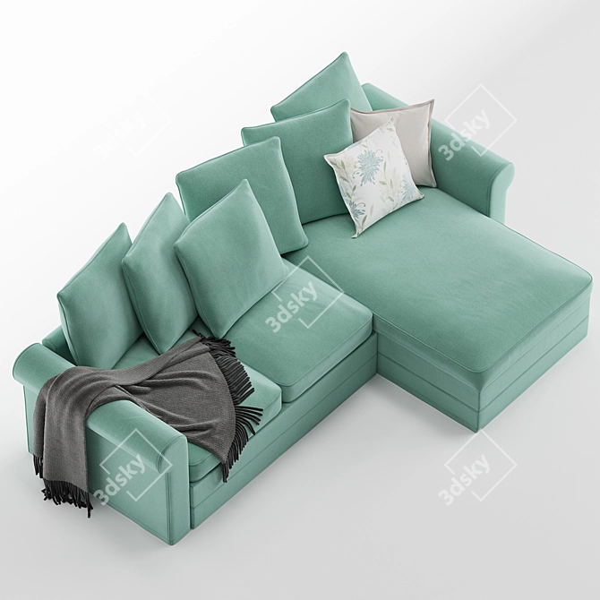 Versatile and Spacious Ikea Gronlid Corner Sofa 3D model image 6