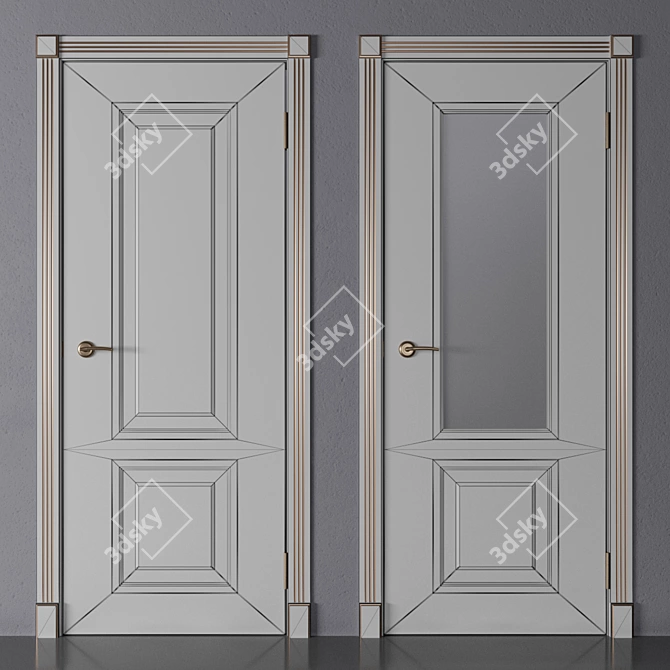 Title: Dubrava Siberia - Vento 1 (OM) Door Collection 3D model image 6