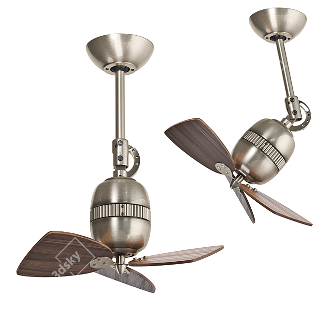 Elegant Vedra Ceiling Fan 3D model image 2