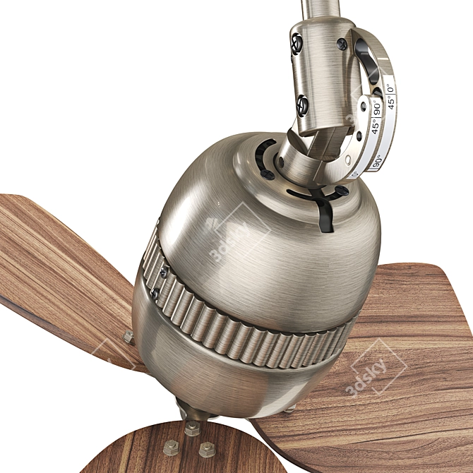 Elegant Vedra Ceiling Fan 3D model image 3