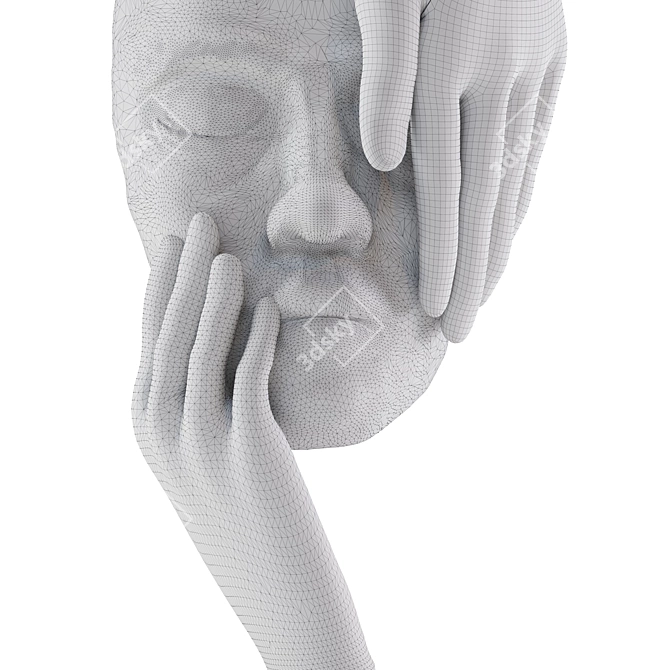 Modern Abstract People Sculpture 3D model image 6
