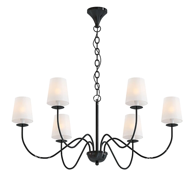 Goin 6-Light Shaded Classic Chandelier 3D model image 1