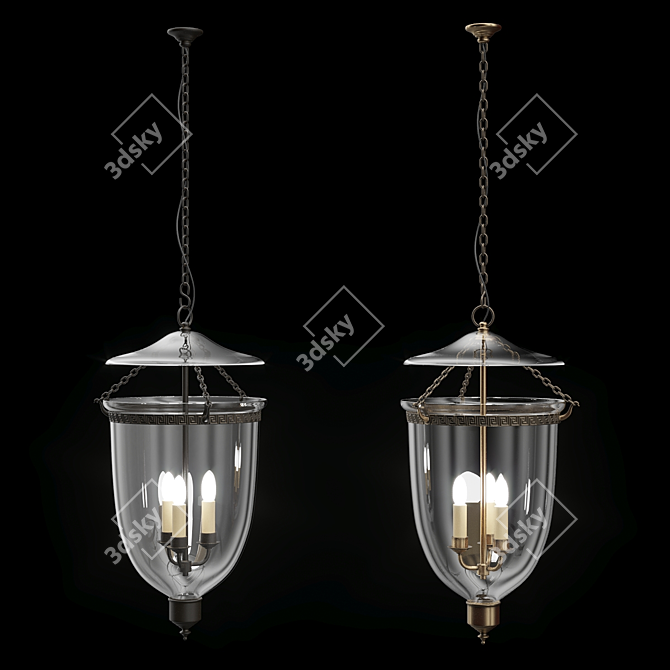 Lincoln Globe Lantern: Timeless Elegance 3D model image 1