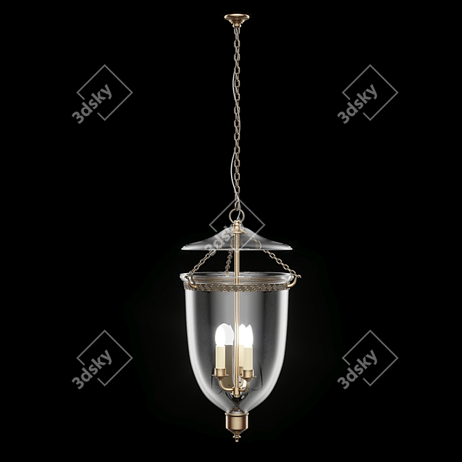 Lincoln Globe Lantern: Timeless Elegance 3D model image 2